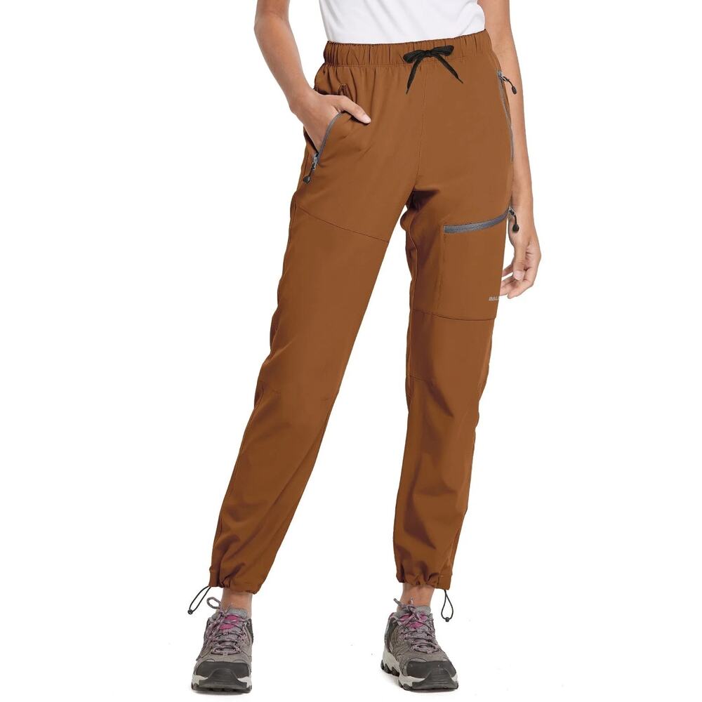 Baleaf Plus Size 2XL Women’s Brown Outdoors Hiking Joggers Cargo Casual Dri-Fit